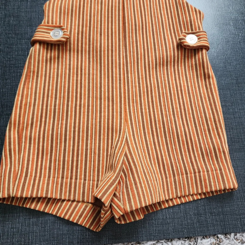 VINTAGE 70's baby striped jumper in orange size 3T‎